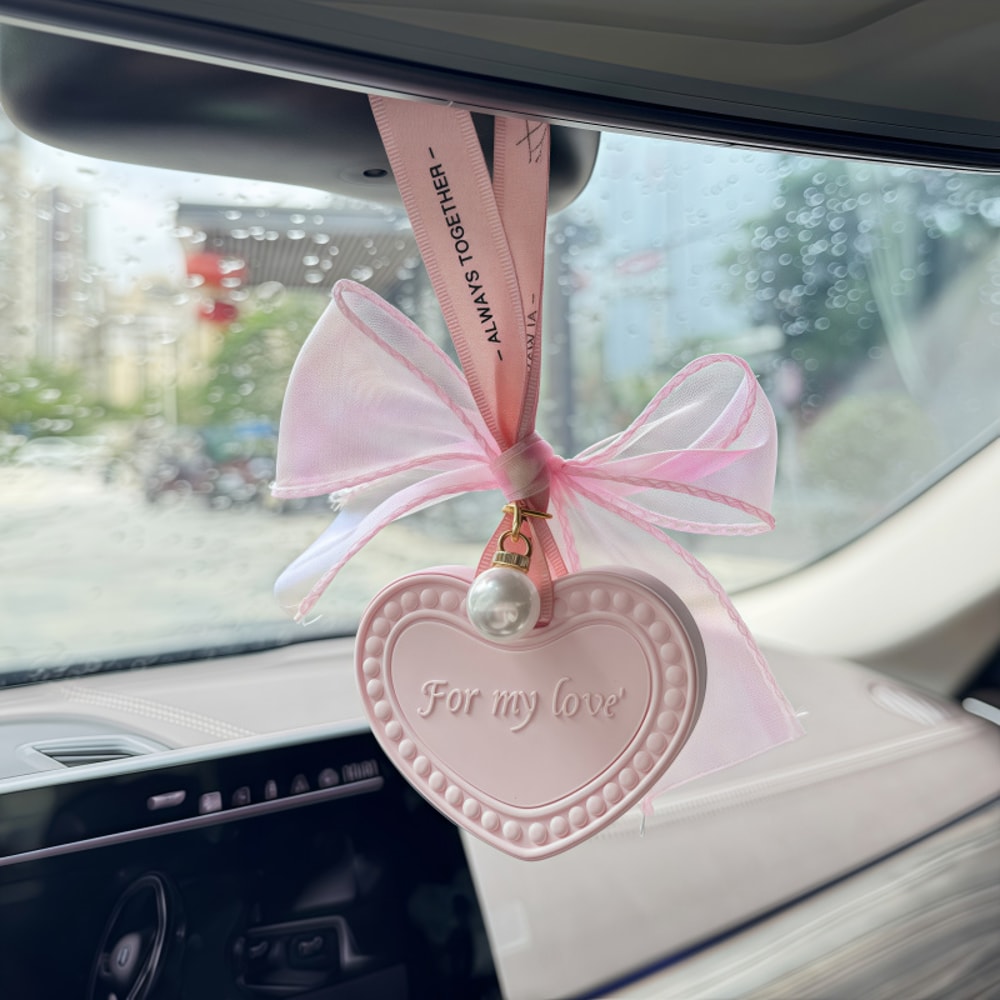 Love Heart Car Air Freshener, Valentine's Day Aromatherapy Pendant, Hanging Decoration for Bathroom