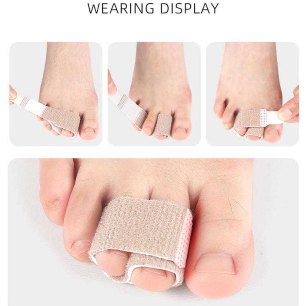 Elastic Band Hallux Valgus Corrector for Day and Night Use, Middle Toe Separator for Men and Women
