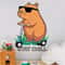 Personalized Toilet Stickers, Fun Capybara Wall Sticker for Bedroom Decor
