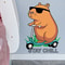 Personalized Toilet Stickers, Fun Capybara Wall Sticker for Bedroom Decor