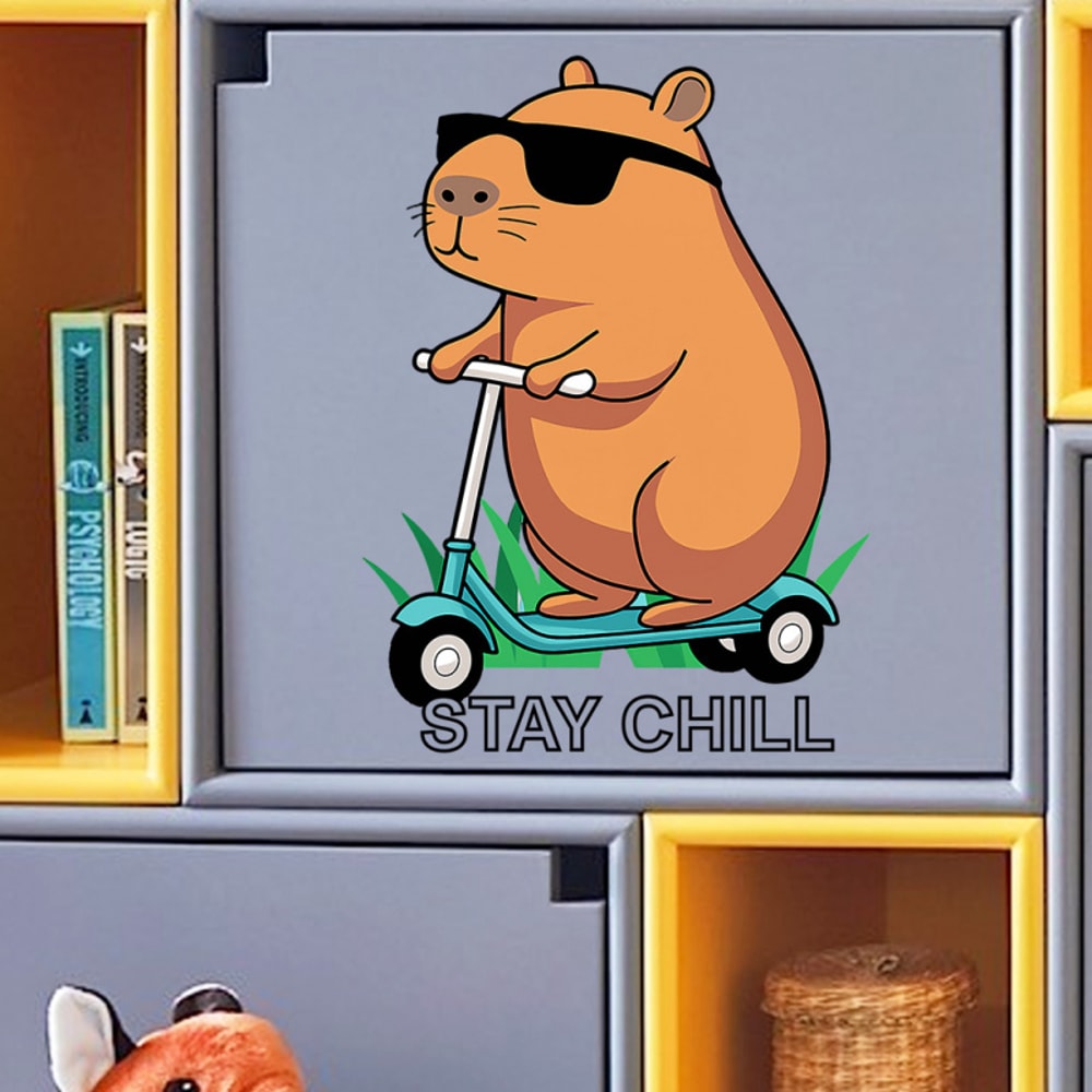Personalized Toilet Stickers, Fun Capybara Wall Sticker for Bedroom Decor