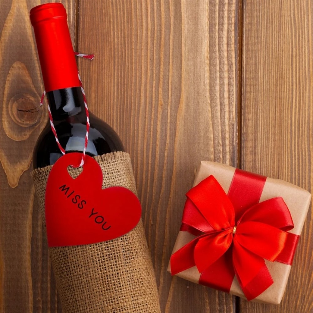 Heart Hole Tag, Valentine's Day Love Tag, Anniversary Gift Bag, Packaging Decoration