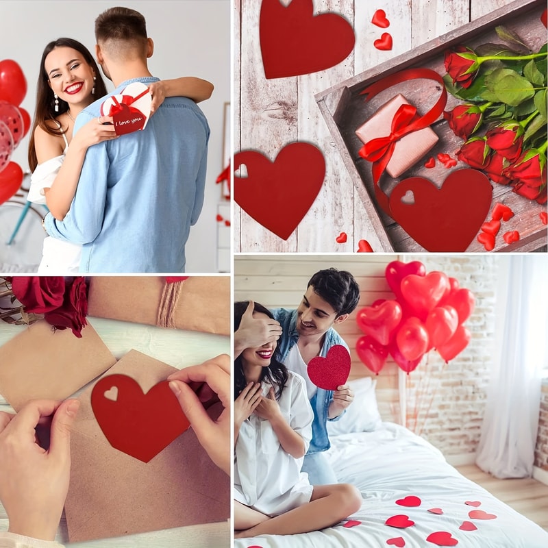 Heart Hole Tag, Valentine's Day Love Tag, Anniversary Gift Bag, Packaging Decoration