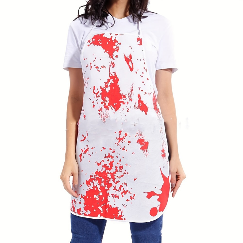Halloween Blood Splatter Apron for Adults, Costume for Bar, Haunted House, or Party – Made of Polyester