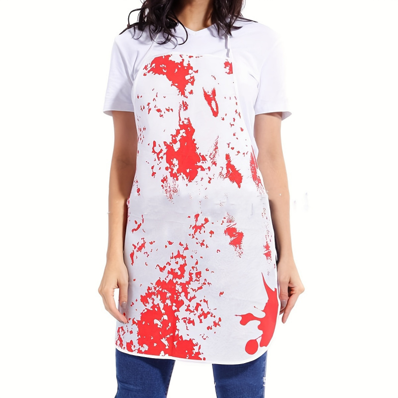 Halloween Blood Splatter Apron for Adults, Costume for Bar, Haunted House, or Party – Made of Polyester