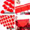Heart Hanging Curtain for Valentine's Day, Engagement Wedding Anniversary Party, Window Door Curtain Decoration