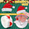 Laser Christmas Hat Stickers, Cartoon Decoration Stickers, Gift Packaging Box Sealing Labels for Envelopes and Gift Bags