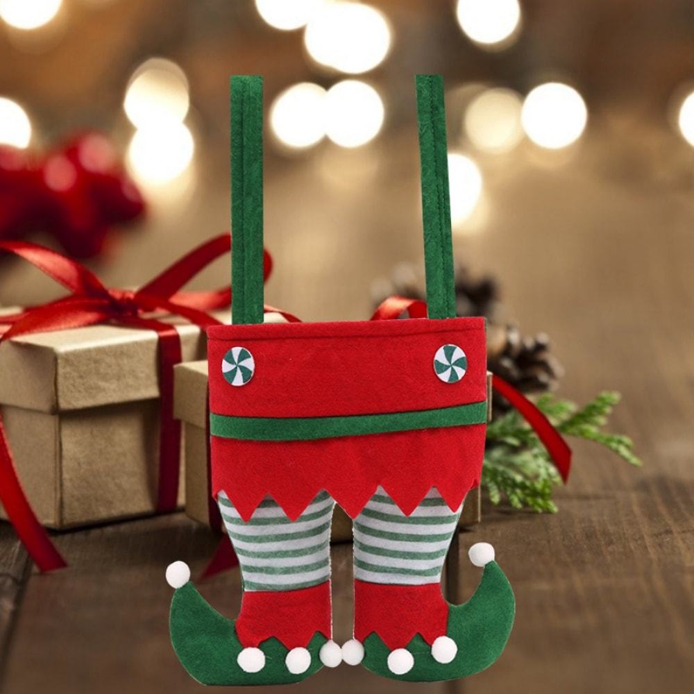 Santa Candy Bag Christmas Elf Gift Bag Non-Woven Storage Pendant Decoration Bag Gift