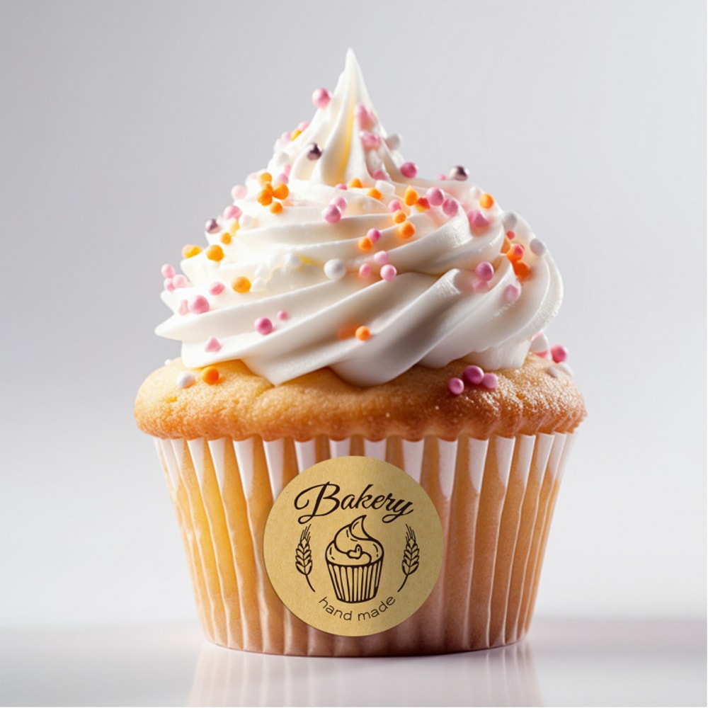 Handmade Dessert Kraft Paper Sealing Labels, Roll Baking Cake Pastry Decorative Stickers, Thank You Gift Stickers for Ge