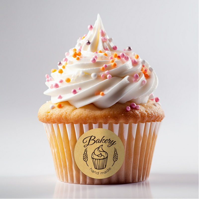 Handmade Dessert Kraft Paper Sealing Labels, Roll Baking Cake Pastry Decorative Stickers, Thank You Gift Stickers for Ge