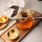 Gold Household Tea Strainer, Stainless Steel Tea Filter with Double Ear Tea Filter