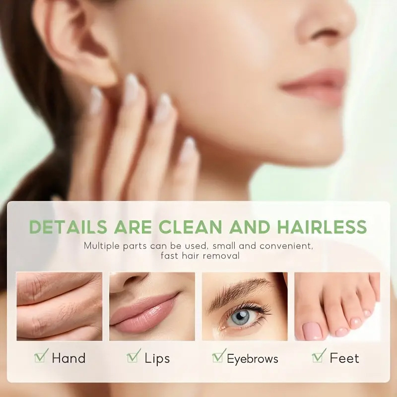 Portable Hair Removal Wax Paper, Disposable Beeswax Depilatory Paper for Facial Lip, Eyebrow, and Beard