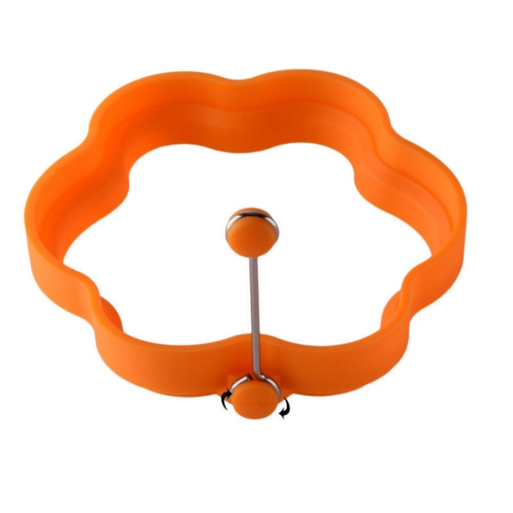 1pcSilicone Egg Mold Star Heart Flower Bear Round Egg Pan Pancake Muffin Mold Cake Baking Tool 5