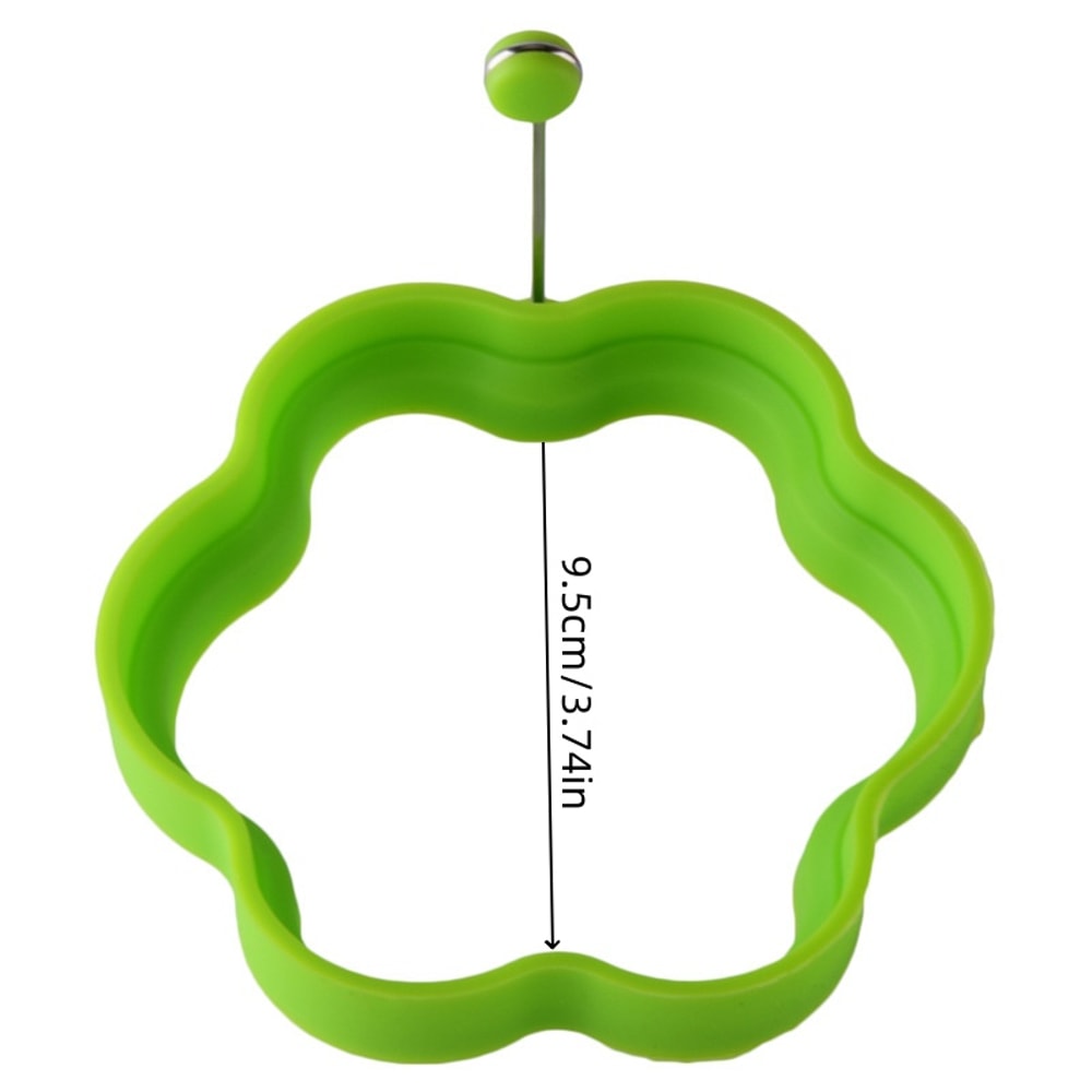 1pcSilicone Egg Mold Star Heart Flower Bear Round Egg Pan Pancake Muffin Mold Cake Baking Tool 6