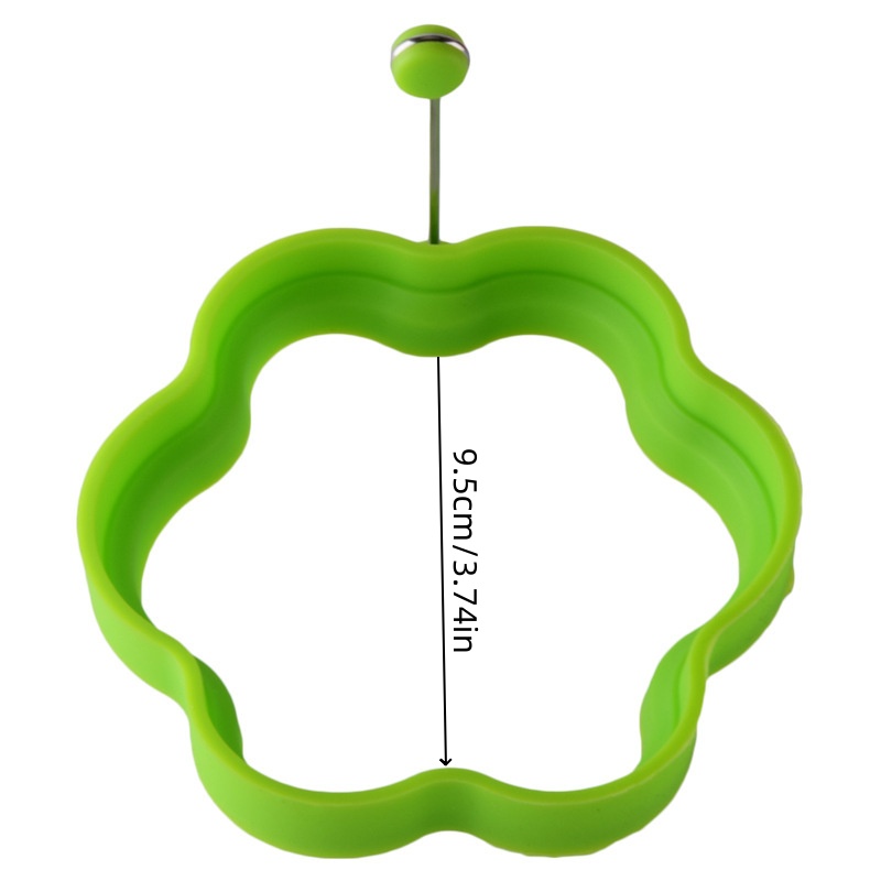 1pcSilicone Egg Mold Star Heart Flower Bear Round Egg Pan Pancake Muffin Mold Cake Baking Tool 6