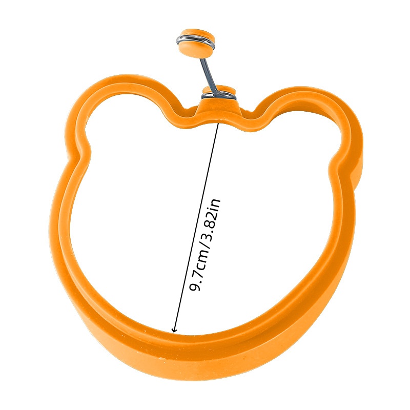 1pcSilicone Egg Mold Star Heart Flower Bear Round Egg Pan Pancake Muffin Mold Cake Baking Tool 7