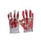 White Bloody Party Makeup Gloves, Halloween Party Blood Gloves for Masquerade, Fun Prank Prop