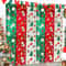 Red White Green Santa Claus Snowman Christmas Rain Silk Curtain Background, Party Decoration Hanging