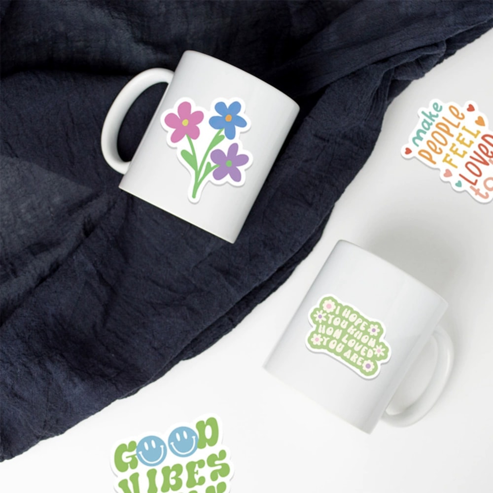 DIY Graffiti Sticker Decoration, Cartoon Pink Inspirational Statement for Journal, Luggage, Guitar