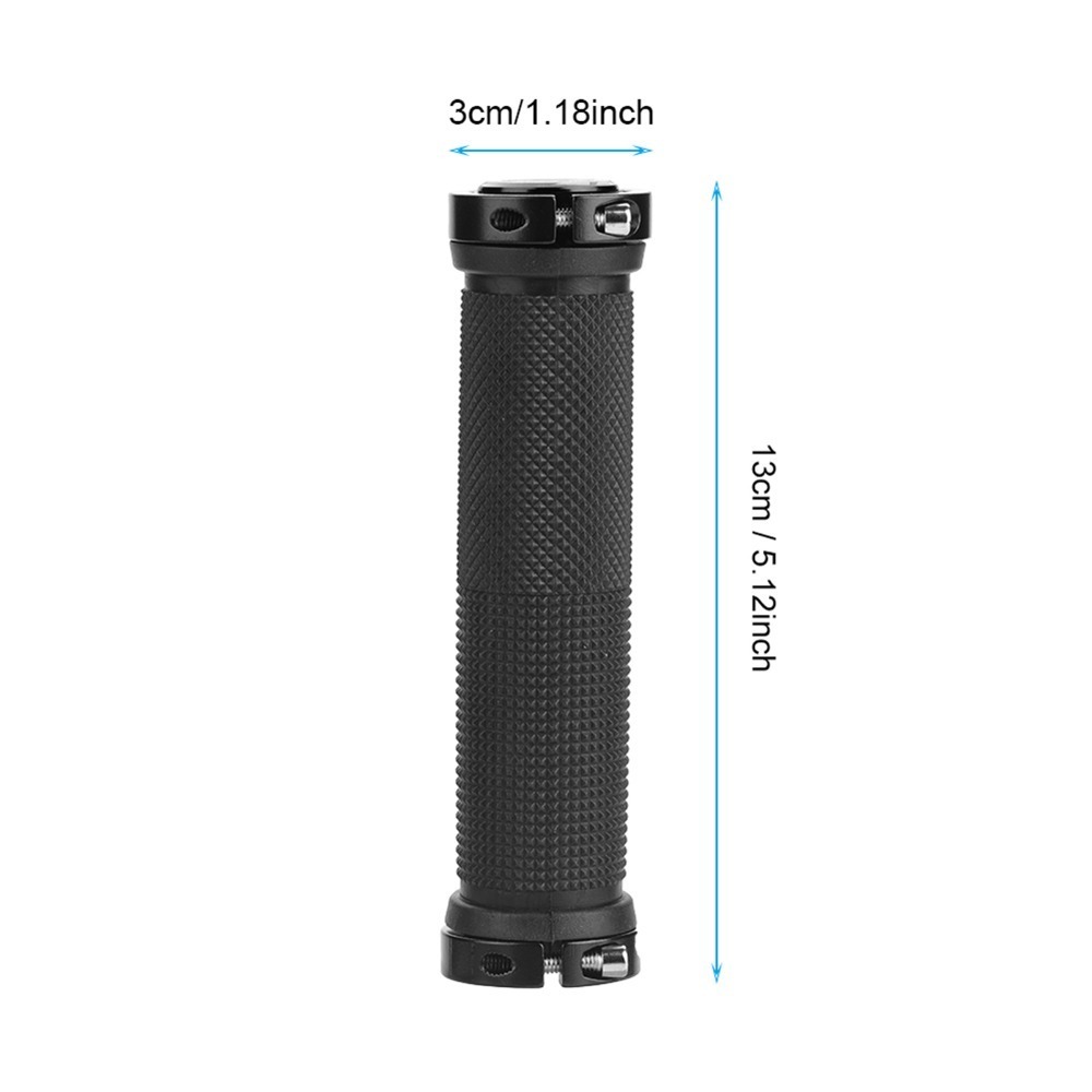 Ergonomic Handlebar Grip, Non-Slip Bicycle Grip Rubber, Aluminum Alloy Lock-On Bike Handlebar Cover