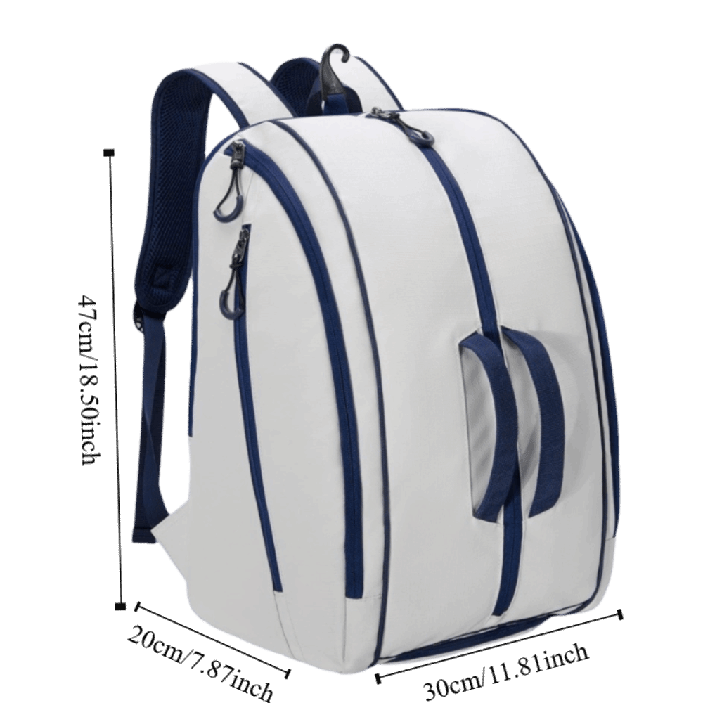 Waterproof Pickleball Backpack, Large Capacity Tennis Backpack with Shoe Compartment, Portable and Multi-functional