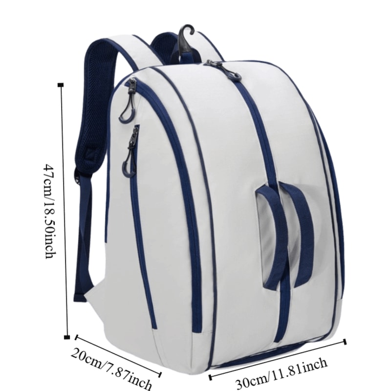 Waterproof Pickleball Backpack, Large Capacity Tennis Backpack with Shoe Compartment, Portable and Multi-functional