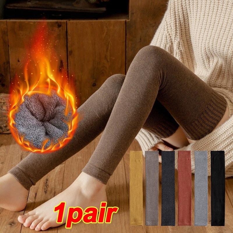 Elastic Knee-High Stockings, Windproof Coldproof Leg Sleeves for Winter Cycling