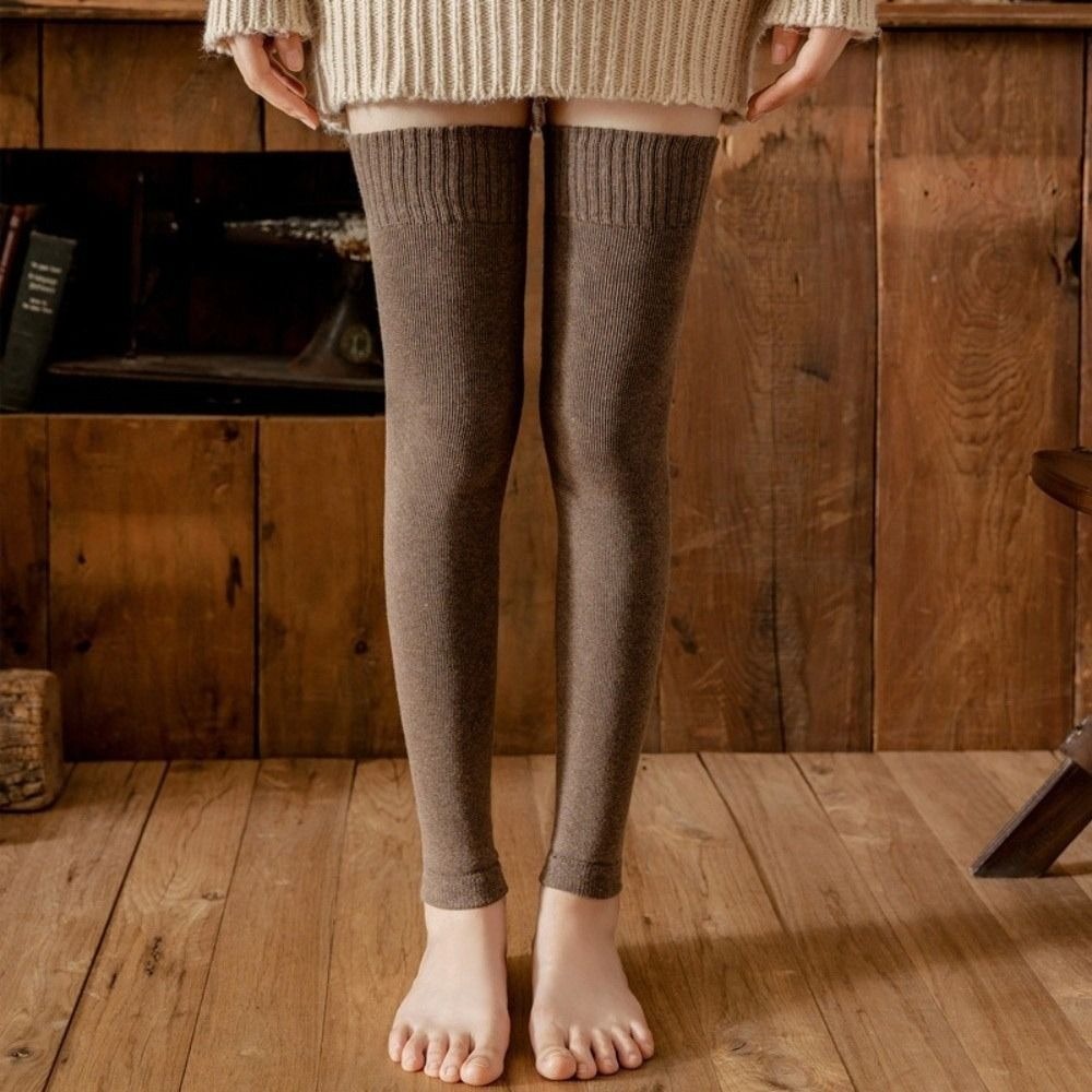 Elastic Knee-High Stockings, Windproof Coldproof Leg Sleeves for Winter Cycling