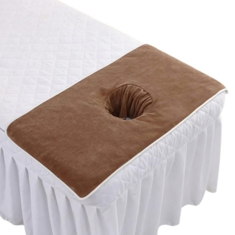Breathable Thickened Massage Face Towel, New Soft Cotton Massage Facial Towel with Hole for Salon