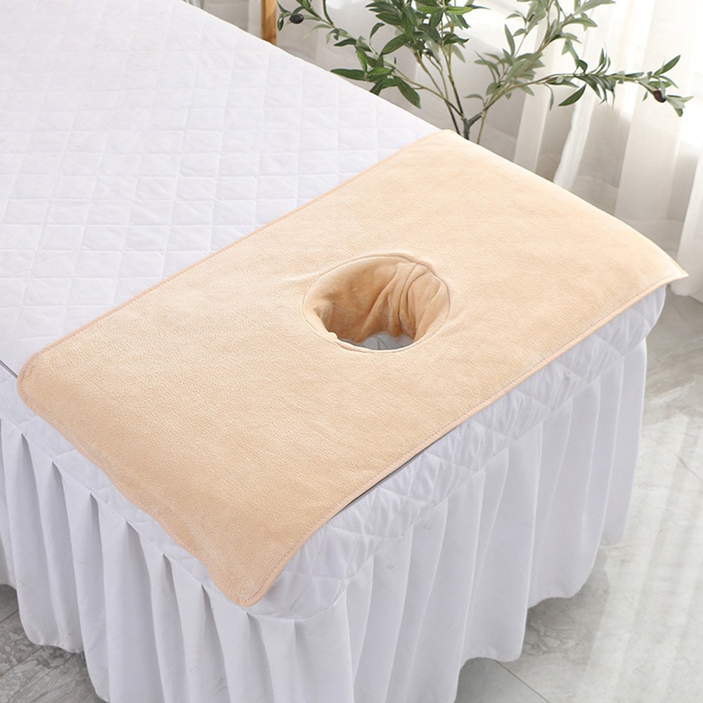 Breathable Thickened Massage Face Towel, New Soft Cotton Massage Facial Towel with Hole for Salon