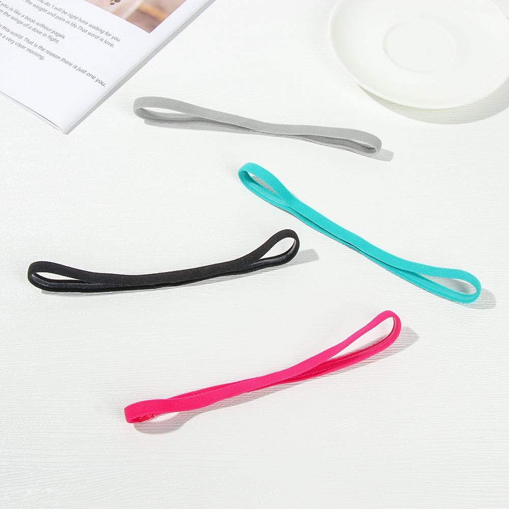 Elastic Headband for Sport, Anti-slip Hair Accessories, Rubber Sweatband Candy Color Yoga Head Bands, Head Wrap