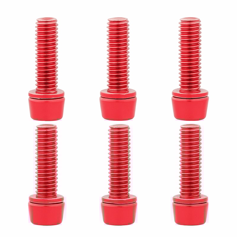 Ultralight Bike Stem Screws, Stainless Steel Handlebar Screws with Washer, Bike Stem Bolts for Easy Bike Maintenance