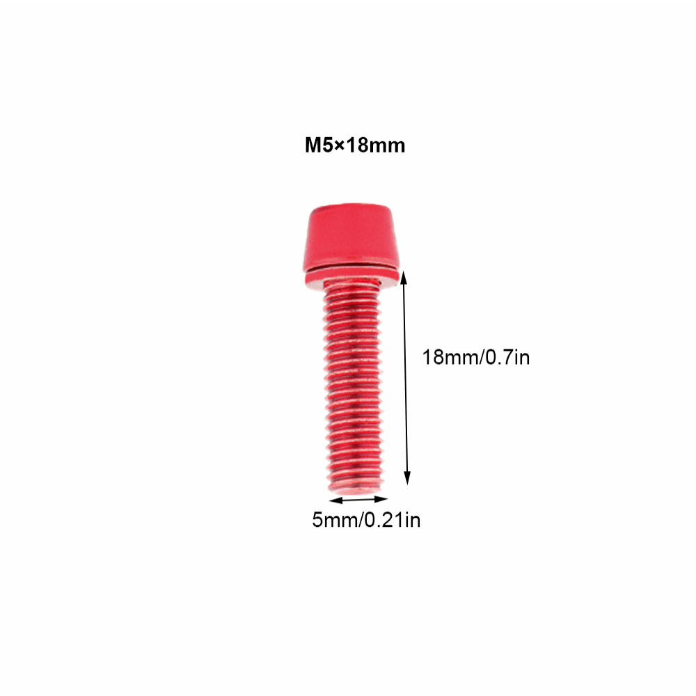 Ultralight Bike Stem Screws, Stainless Steel Handlebar Screws with Washer, Bike Stem Bolts for Easy Bike Maintenance