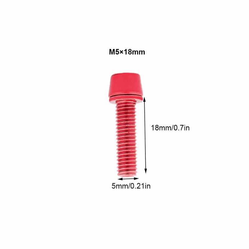 Ultralight Bike Stem Screws, Stainless Steel Handlebar Screws with Washer, Bike Stem Bolts for Easy Bike Maintenance