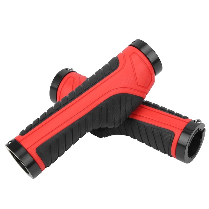 Alloy Double Lock Bicycle Grips, Ergonomic Handlebar Grips Rubber Plastic, Multi Color, Widen Holding