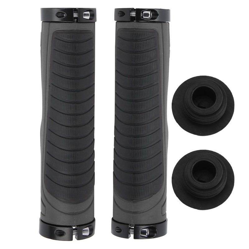 Alloy Double Lock Bicycle Grips, Ergonomic Handlebar Grips Rubber Plastic, Multi Color, Widen Holding