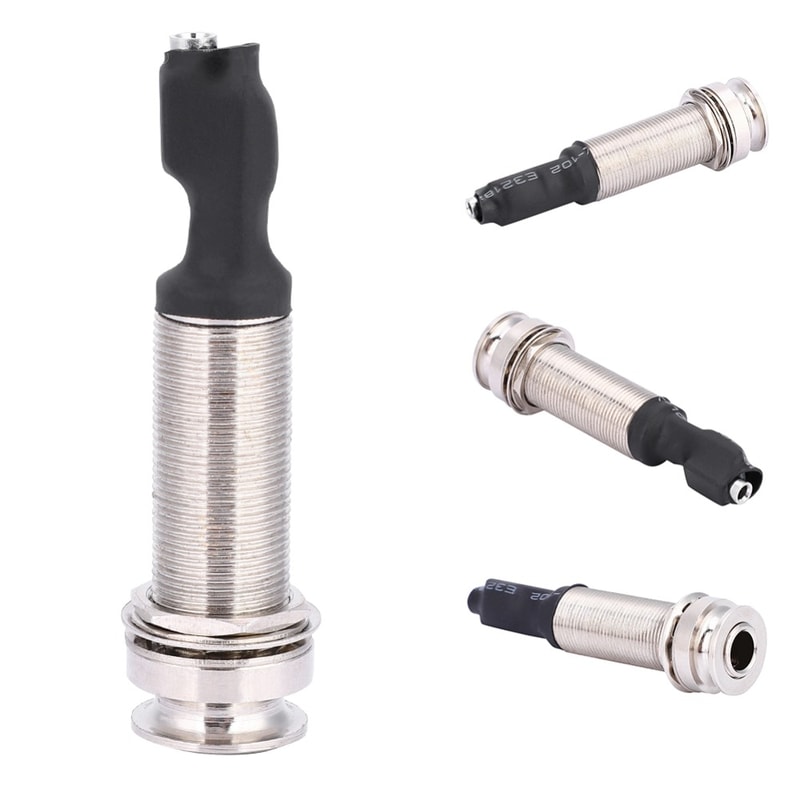 Acoustic Guitar Endpin Jack, Piezo Pickup Jack with Built-in Rod