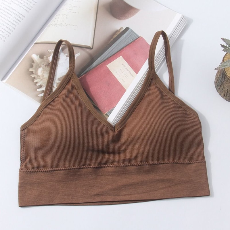 Low Back Sports Bra, Seamless Push Up Brassiere, Fitness Gym Bra for Women