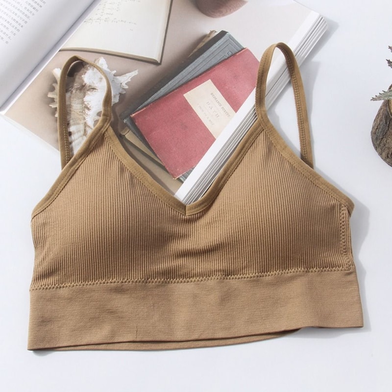 Low Back Sports Bra, Seamless Push Up Brassiere, Fitness Gym Bra for Women