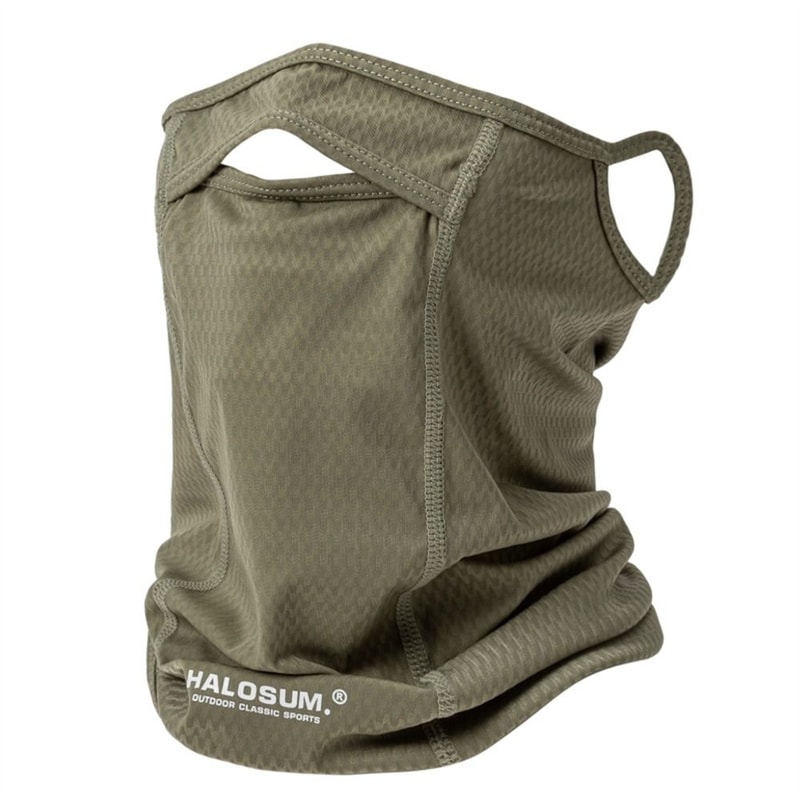 Ice Silk Breathable Full Face Mask, Fashion Windproof Dustproof Bike Mask, Solid Color UV Protection