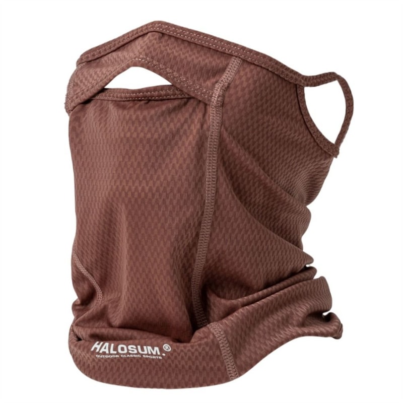 Ice Silk Breathable Full Face Mask, Fashion Windproof Dustproof Bike Mask, Solid Color UV Protection