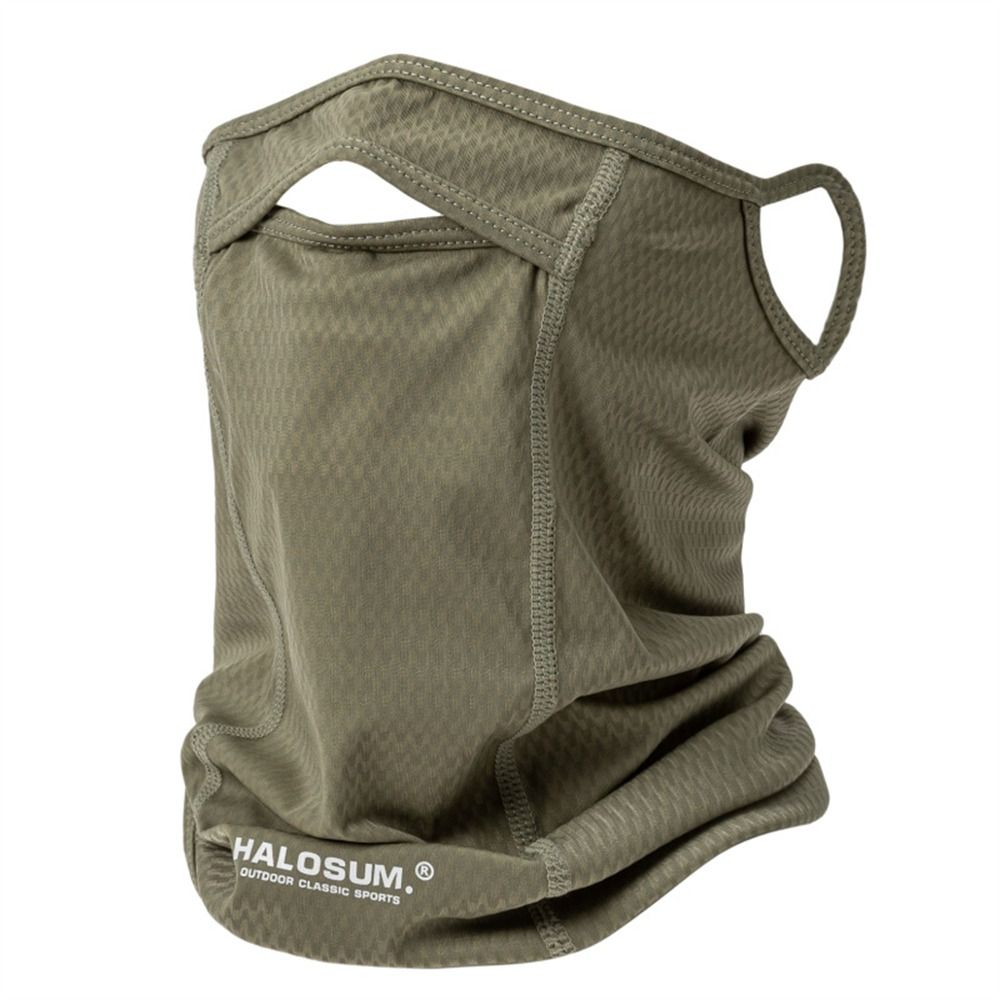 Ice Silk Breathable Full Face Mask, Fashion Windproof Dustproof Bike Mask, Solid Color UV Protection