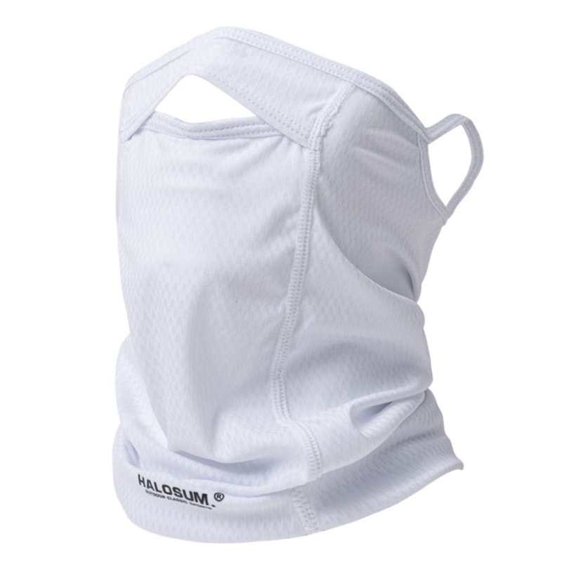 Ice Silk Breathable Full Face Mask, Fashion Windproof Dustproof Bike Mask, Solid Color UV Protection