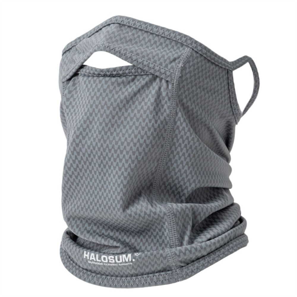 Ice Silk Breathable Full Face Mask, Fashion Windproof Dustproof Bike Mask, Solid Color UV Protection