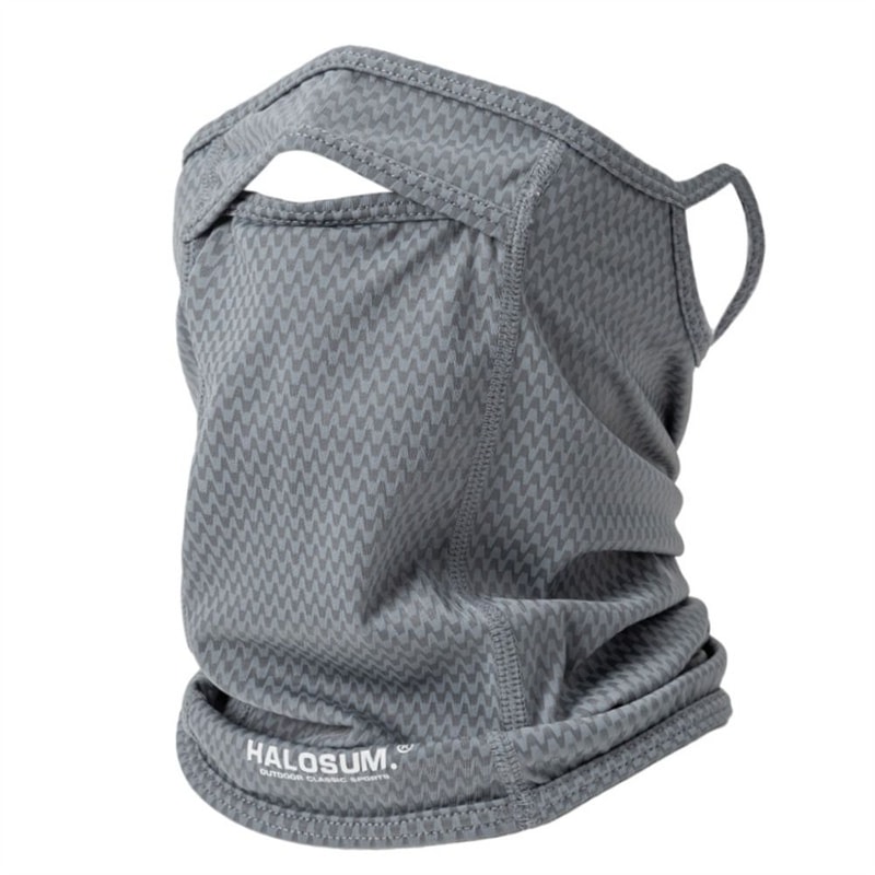 Ice Silk Breathable Full Face Mask, Fashion Windproof Dustproof Bike Mask, Solid Color UV Protection