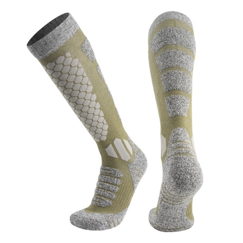 Warm Non-slip Long Tube Socks, Fashion Thickened Outdoor Sports Socks for Ski, Hiking, and Mountaineering