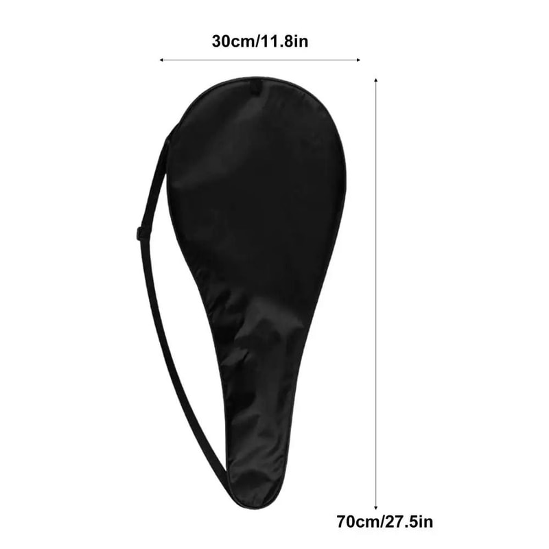 Black Court Racket Bag, Portable Waterproof Lightweight Tennis Racket Protective Cover