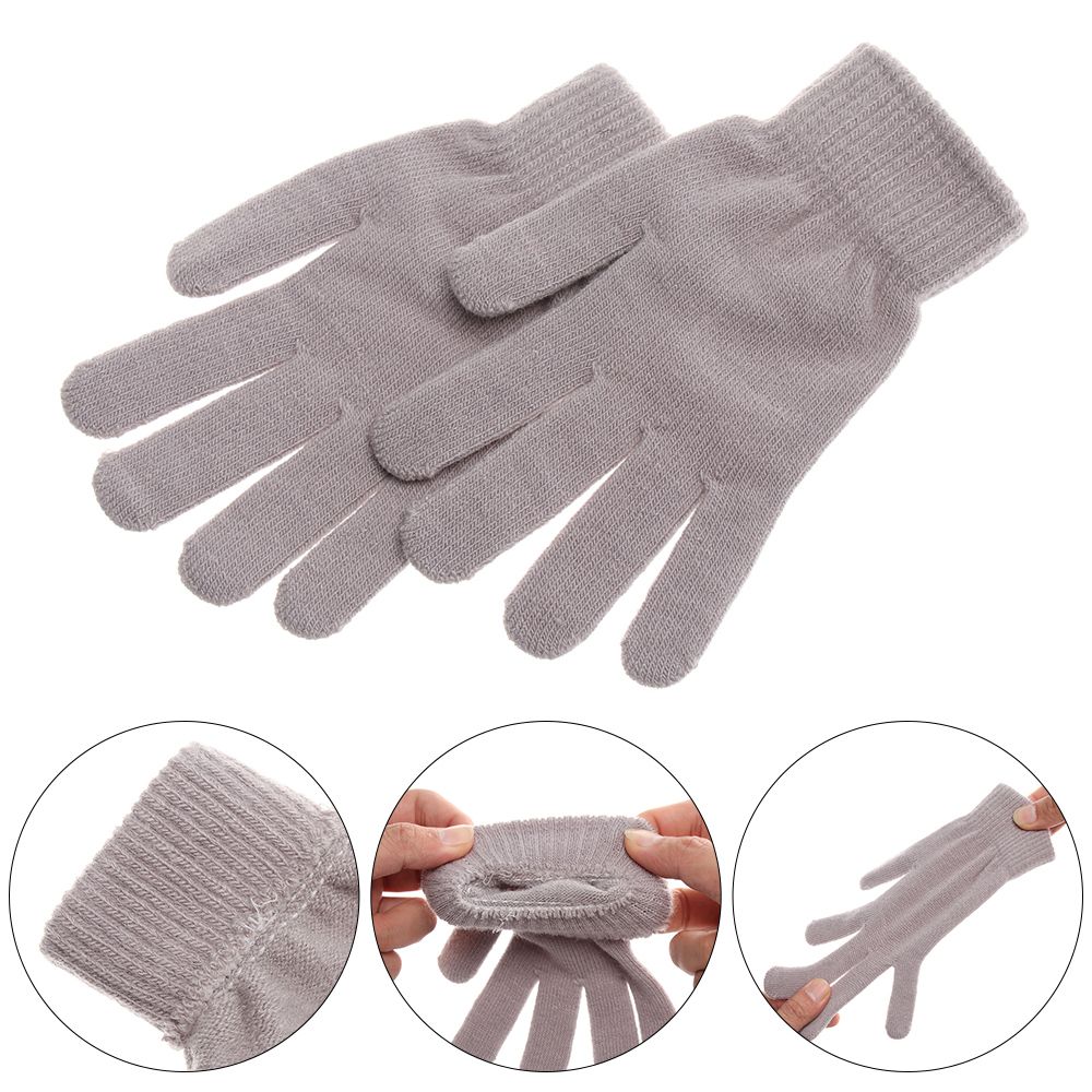 Gifts Winter Warm Thermal Wrist Warmer Wool Knitted Full Fingered Gloves Lining Mittens