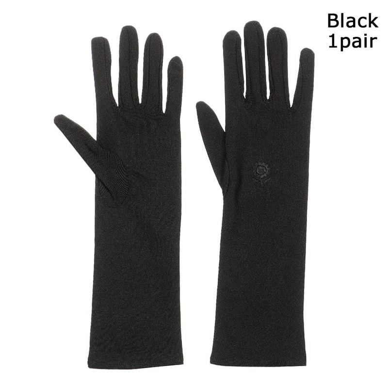 Sunscreen Gloves, Elastic Mid-long Slip Resistant Etiquette Gloves for Driving