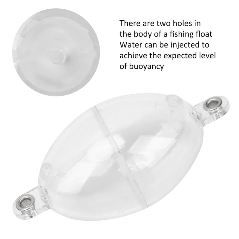 White Durable Oval Fishing Bubble Floats, Plastic Bubble Float Ball for Sea Fishing